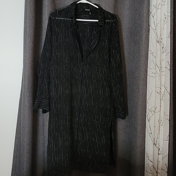 DKNY sheer blouse tunic style - Picture 14 of 15